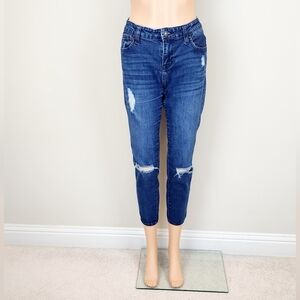 Celebrity Pink Distressed Ankle Skinny Jeans Pants